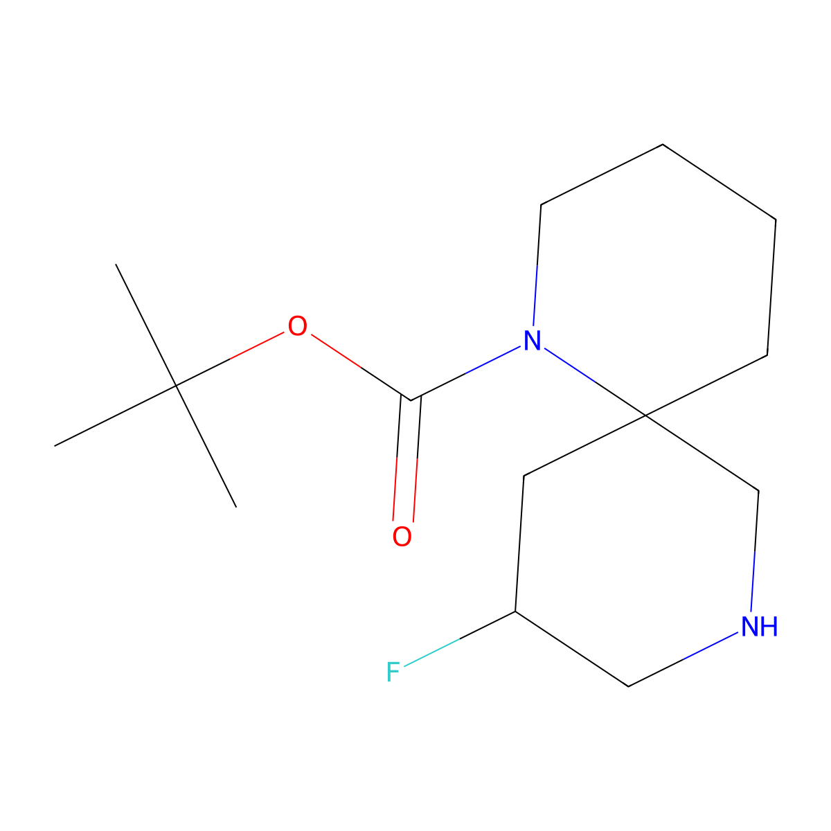 tert-Butyl 10-fluoro-1,8-diazaspiro[5.5]undecane-1-carboxylate molecular structure, CAS 1263178-85-3