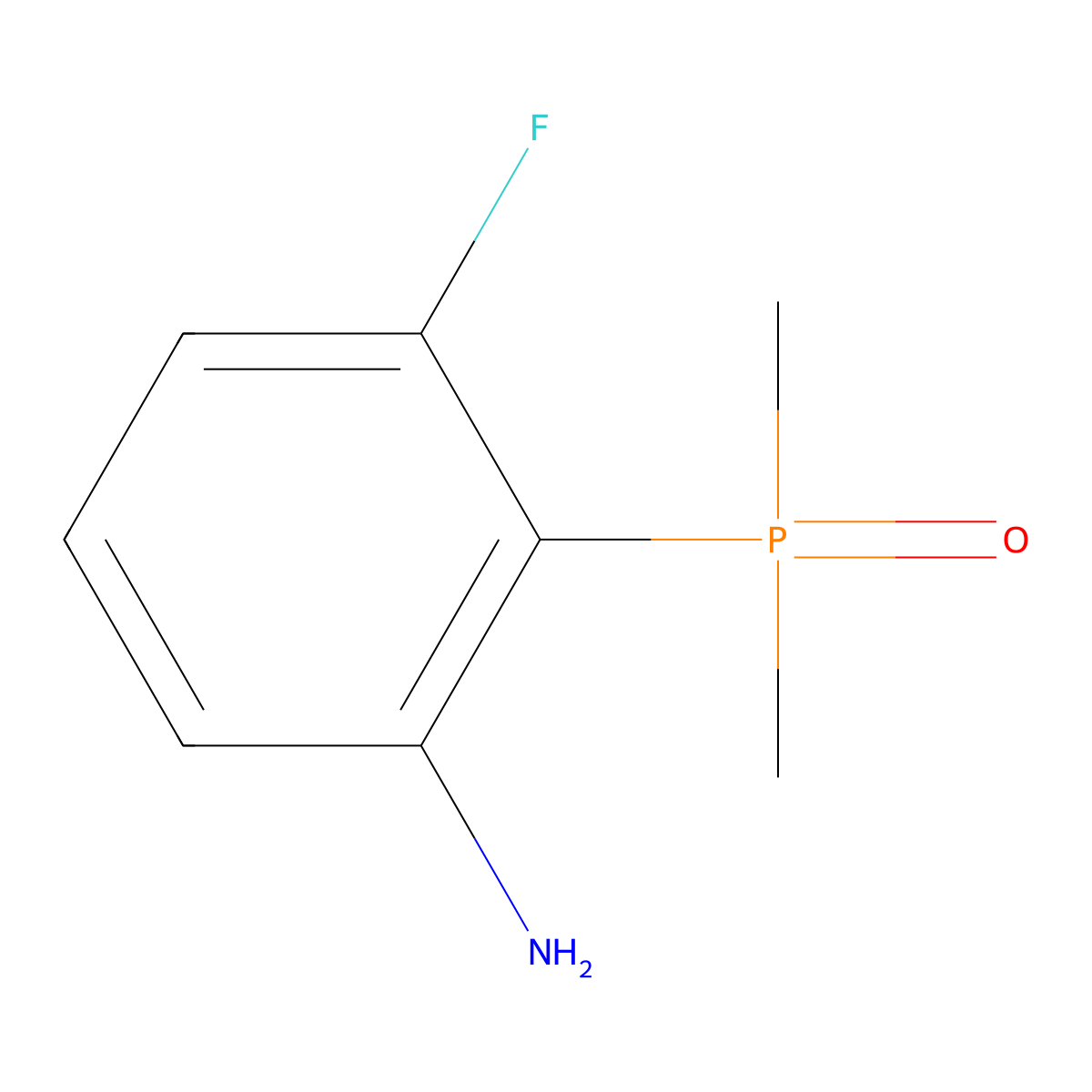 (2-Amino-6-fluorophenyl)dimethylphosphine oxide molecular structure, CAS 1263179-29-8