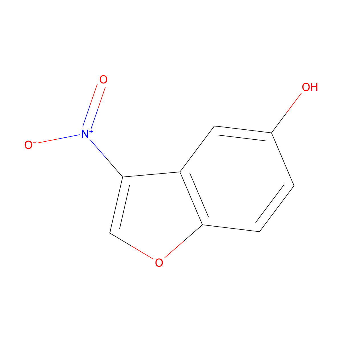 3-Nitrobenzo[b]furan-5-ol molecular structure, CAS 126318-27-2