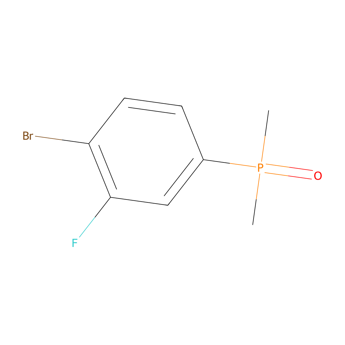 (4-Bromo-3-fluorophenyl)dimethylphosphine oxide molecular structure, CAS 1263180-47-7