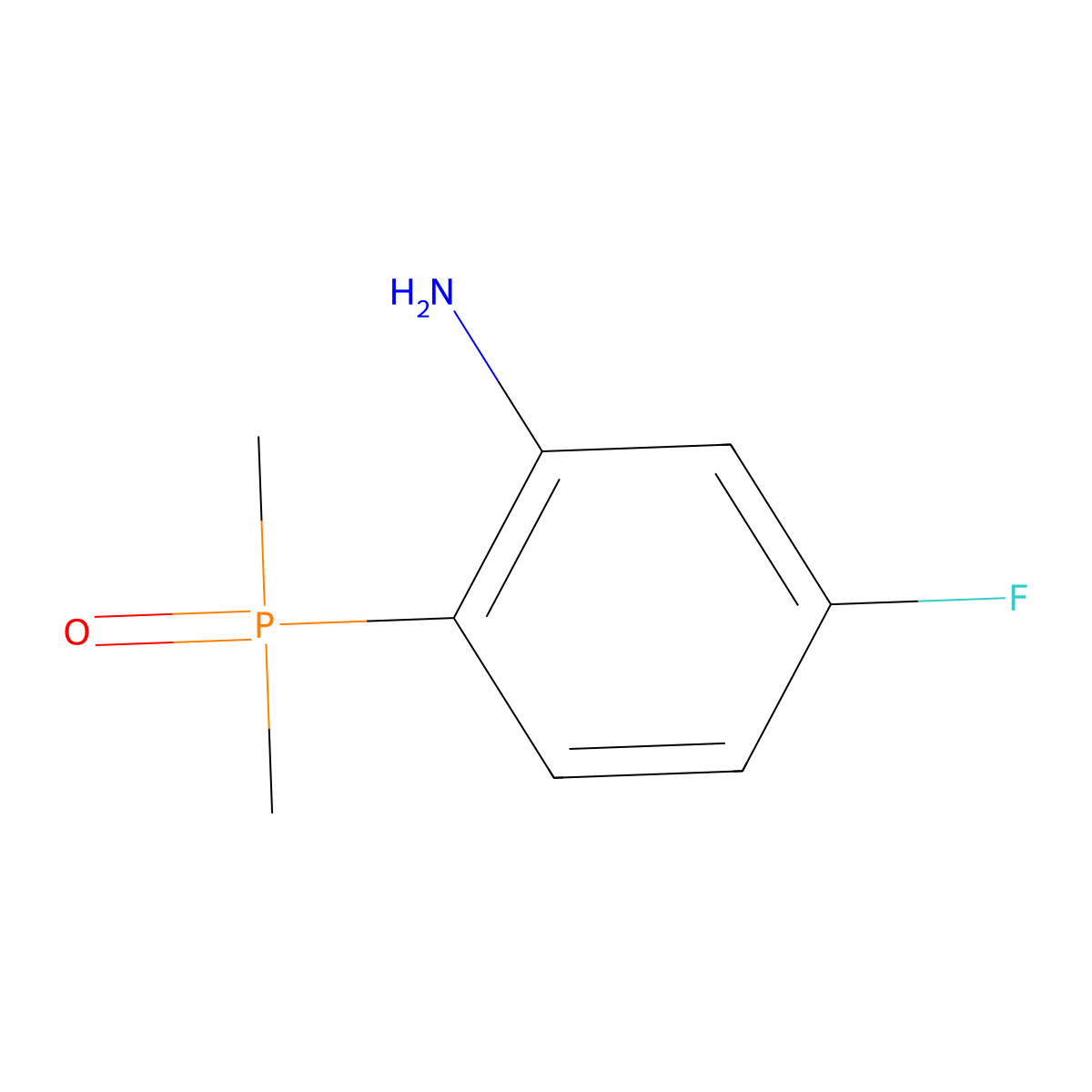 (2-Amino-4-fluorophenyl)dimethylphosphine oxide molecular structure, CAS 1263180-81-9