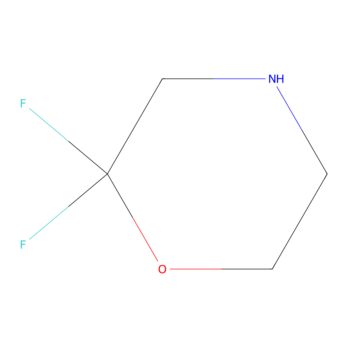 2,2-Difluoromorpholine molecular structure, CAS 1263180-85-3