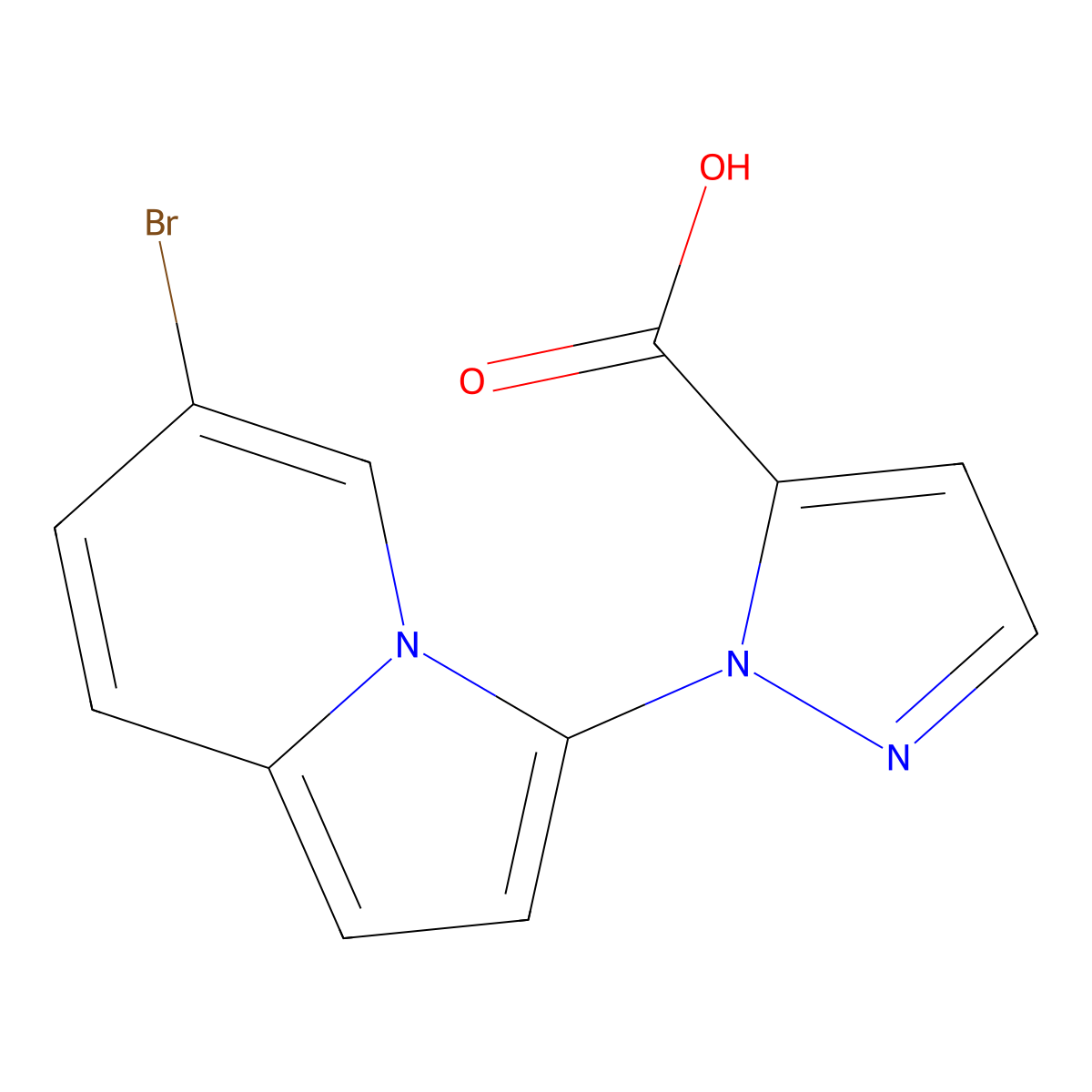 1-(6-Bromoindolizin-3-yl)-1H-pyrazole-5-carboxylic acid molecular structure, CAS 1263180-88-6
