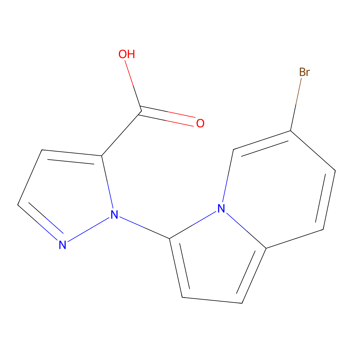 1-(6-Bromoindolizin-3-yl)-1H-pyrazole-5-carboxylic acid molecular structure, CAS 1263180-88-6