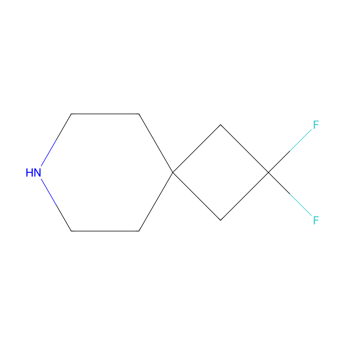 2,2-Difluoro-7-azaspiro[3.5]nonane molecular structure, CAS 1263181-92-5
