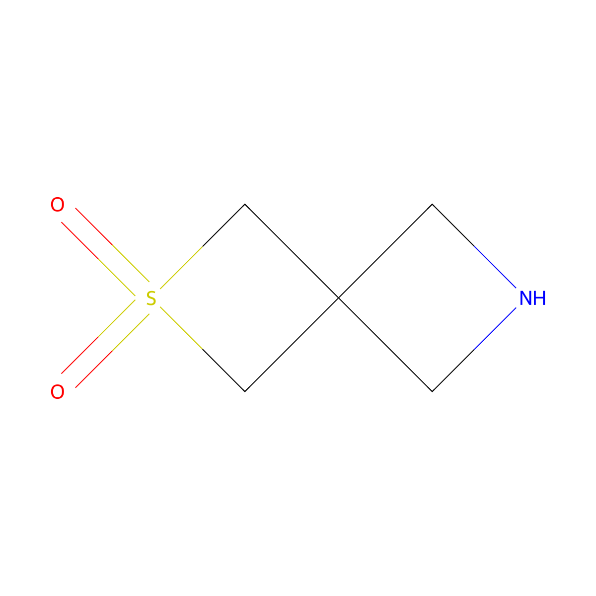 2-Thia-6-azaspiro[3.3]heptane-2,2-dioxide molecular structure, CAS 1263182-09-7