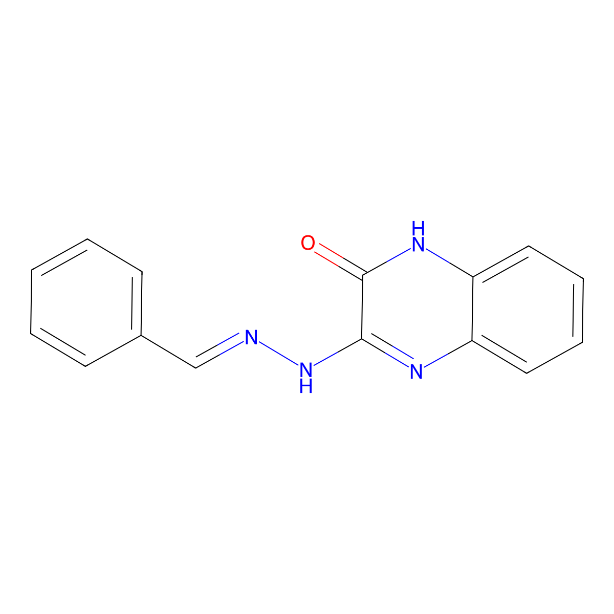 (E)-3-(2-benzylidenehydrazinyl)quinoxalin-2(1H)-one molecular structure, CAS 1263190-72-2