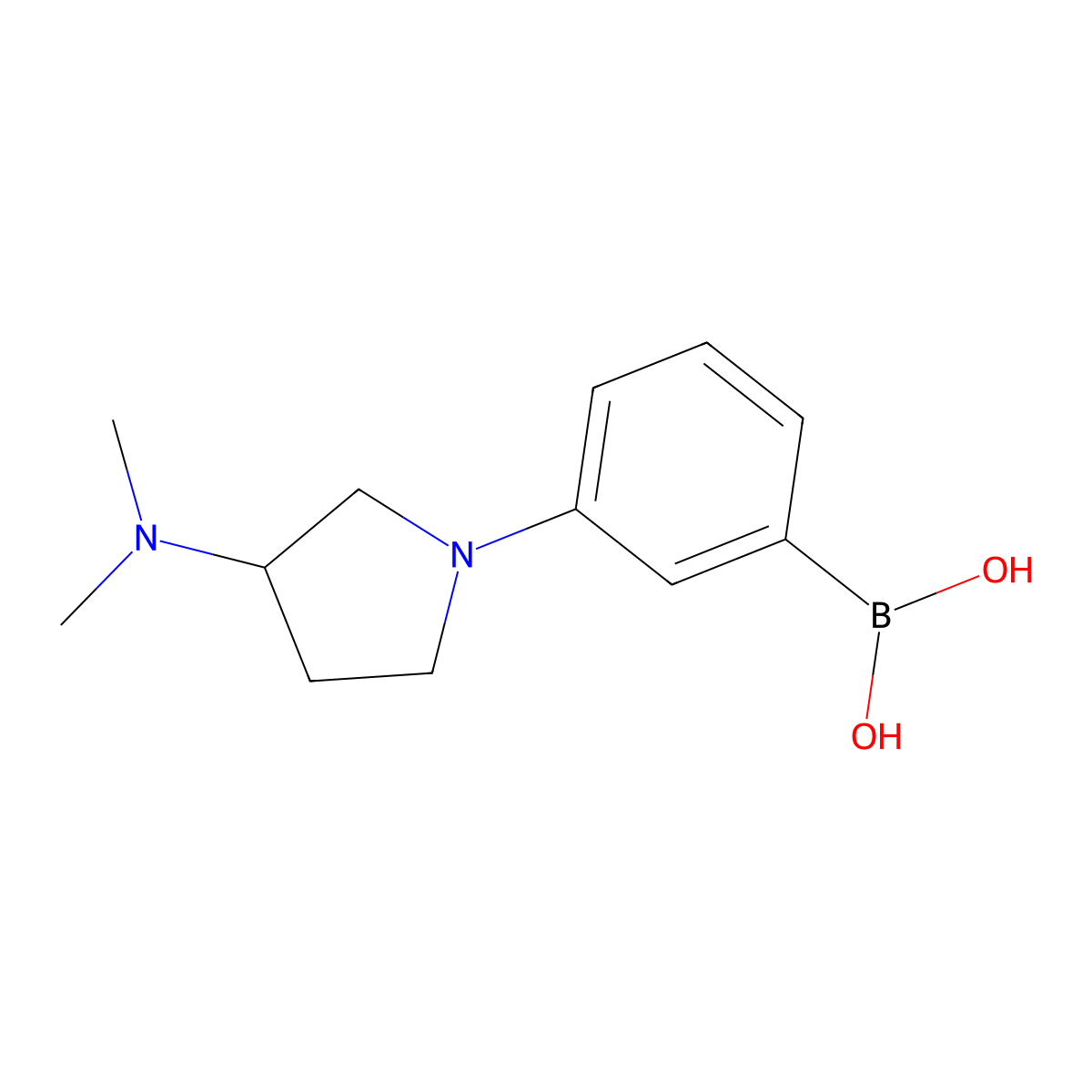 3-[3-(Dimethylamino)-1-pyrrolidinyl]phenylboronic acid molecular structure, CAS 1263196-44-6