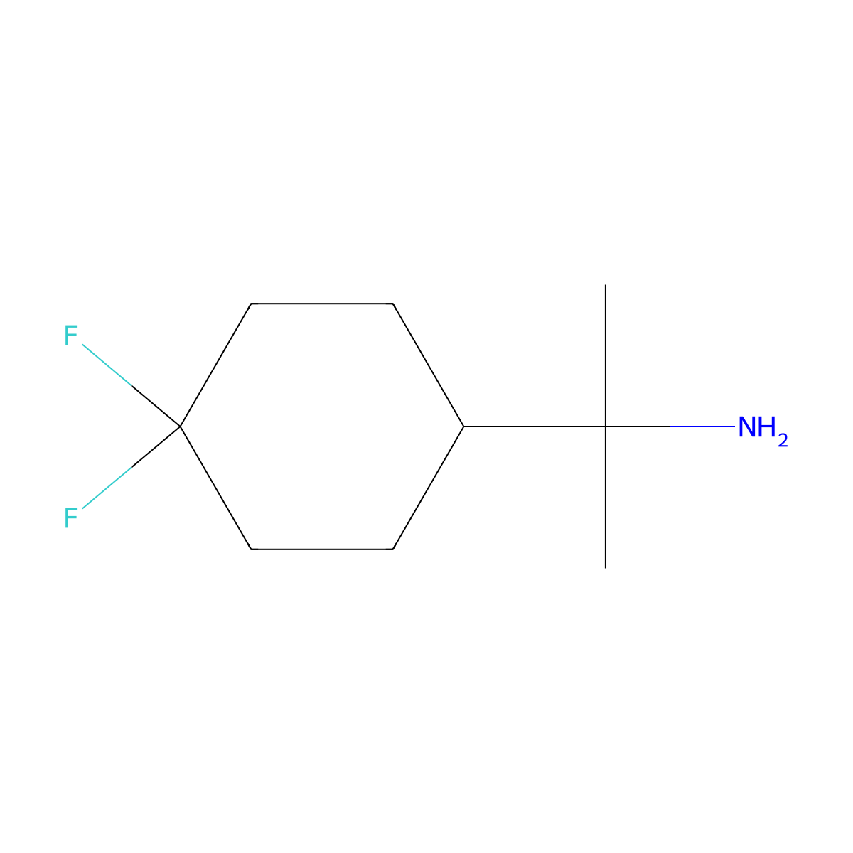 2-(4,4-Difluorocyclohexyl)propan-2-amine molecular structure, CAS 1263198-80-6