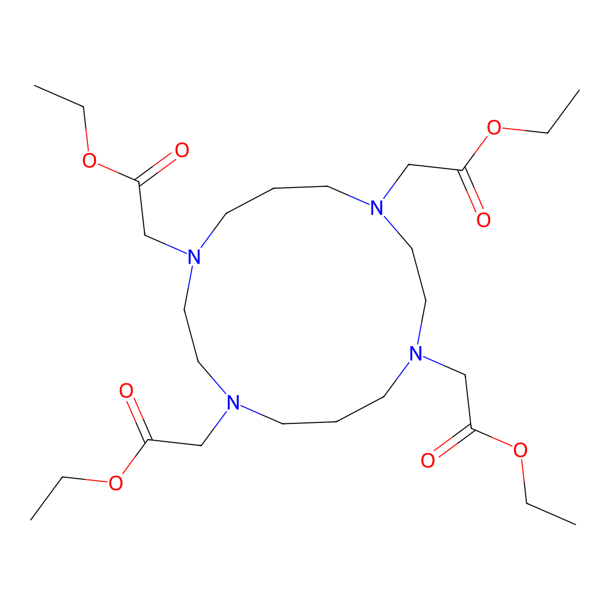 Tetraethyl 1,4,8,11-Tetraazacyclotetradecane-1,4,8,11-tetraacetate molecular structure, CAS 126320-57-8