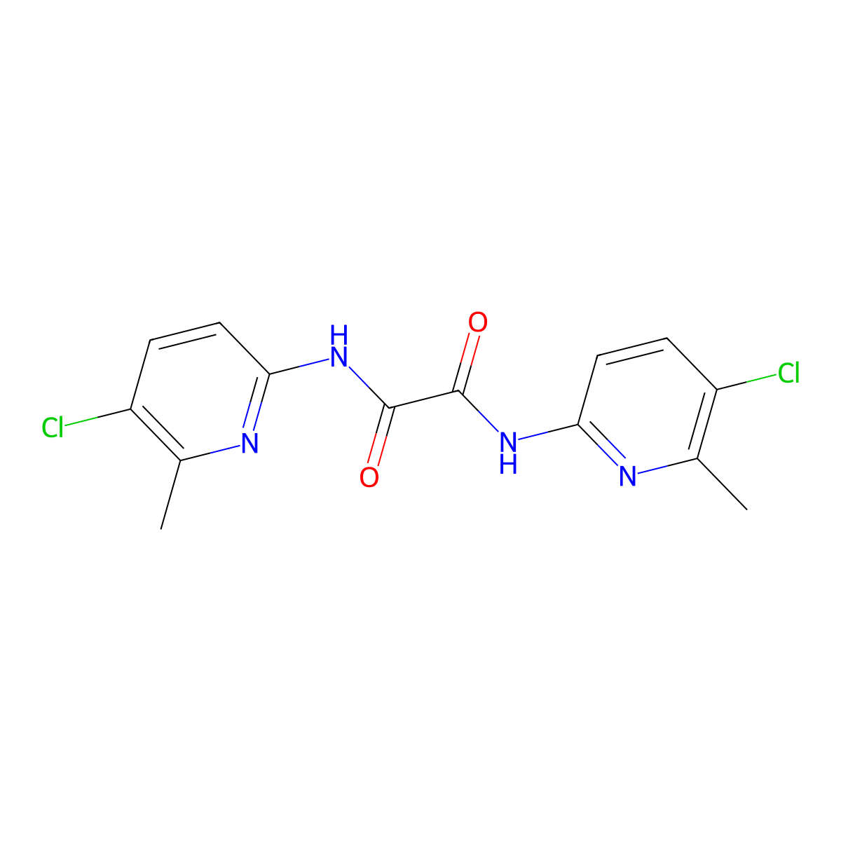 N1,N2-Bis(5-chloro-6-methylpyridin-2-yl)oxalamide molecular structure, CAS 1263207-01-7