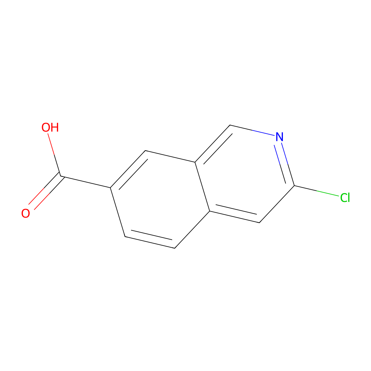 3-Chloroisoquinoline-7-carboxylic acid molecular structure, CAS 1263207-80-2