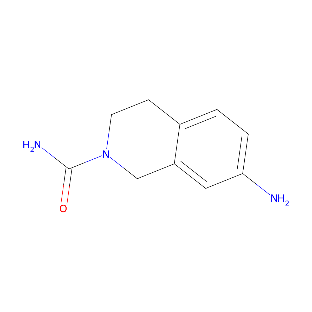 7-Amino-3,4-dihydroisoquinoline-2(1H)-carboxamide molecular structure, CAS 1263208-65-6