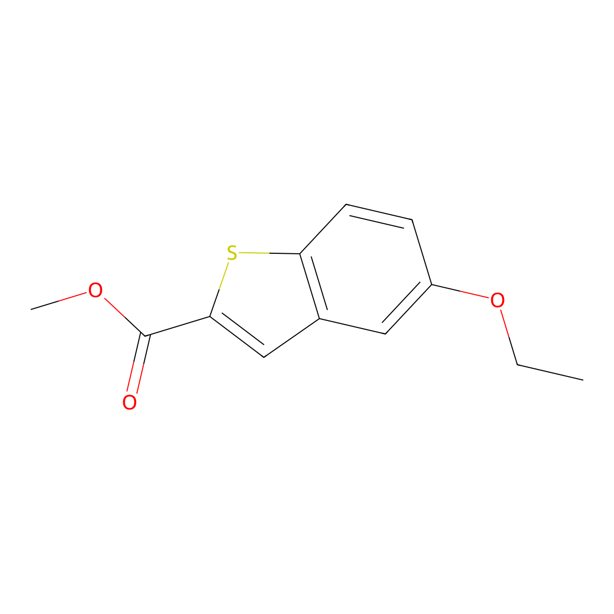 Methyl 5-ethoxybenzo[b]thiophene-2-carboxylate molecular structure, CAS 1263209-63-7