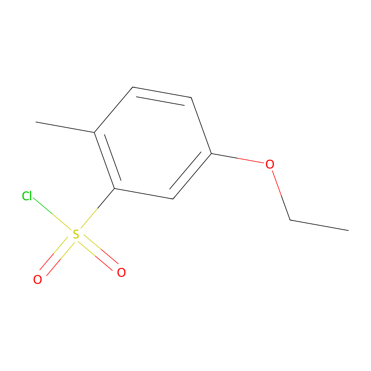 5-Ethoxy-2-methyl-benzenesulfonyl chloride molecular structure, CAS 1263210-67-8