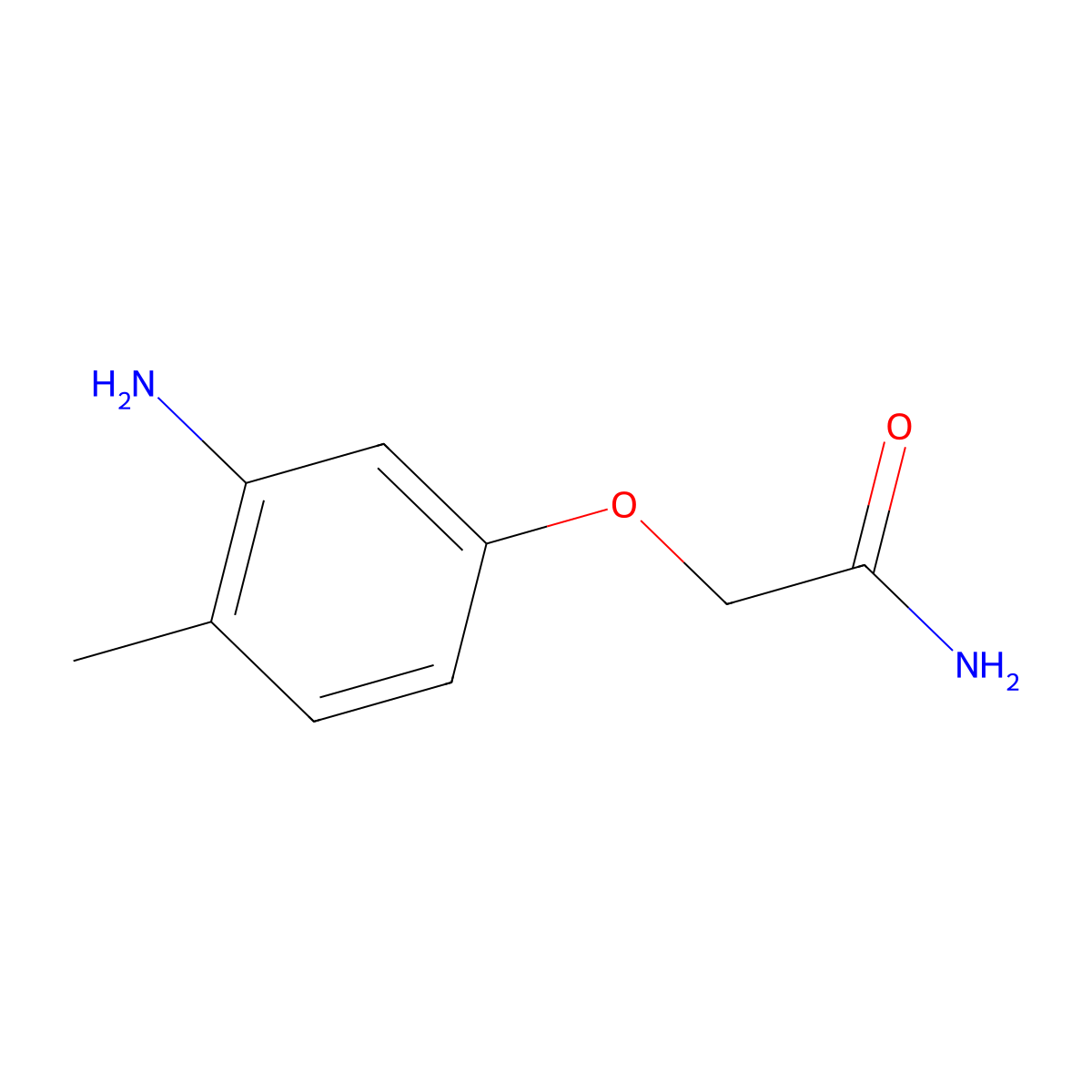 2-(3-Amino-4-methylphenoxy)acetamide molecular structure, CAS 1263210-85-0