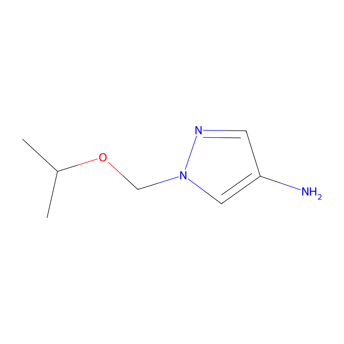 1-(Isopropoxymethyl)-1h-pyrazol-4-amine molecular structure, CAS 1263211-08-0