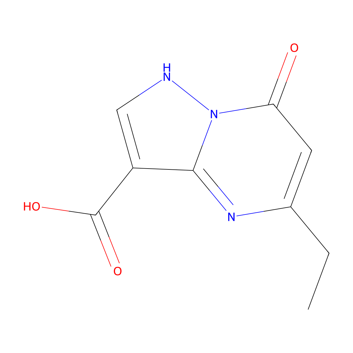 5-Ethyl-7-oxo-4,7-dihydropyrazolo[1,5-a]pyrimidine-3-carboxylic acid molecular structure, CAS 1263211-58-0