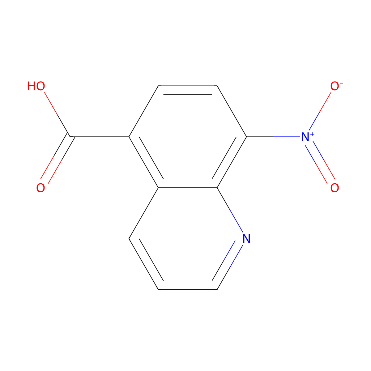 8-Nitroquinoline-5-carboxylic acid molecular structure, CAS 1263213-87-1