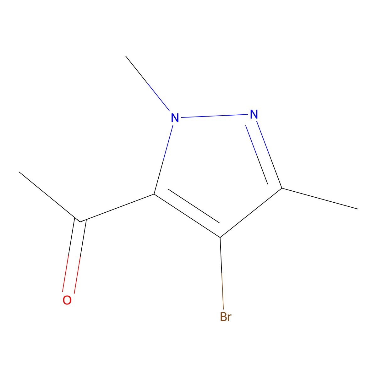 1-(4-Bromo-1,3-dimethyl-1H-pyrazol-5-YL)ethanone molecular structure, CAS 1263214-70-5