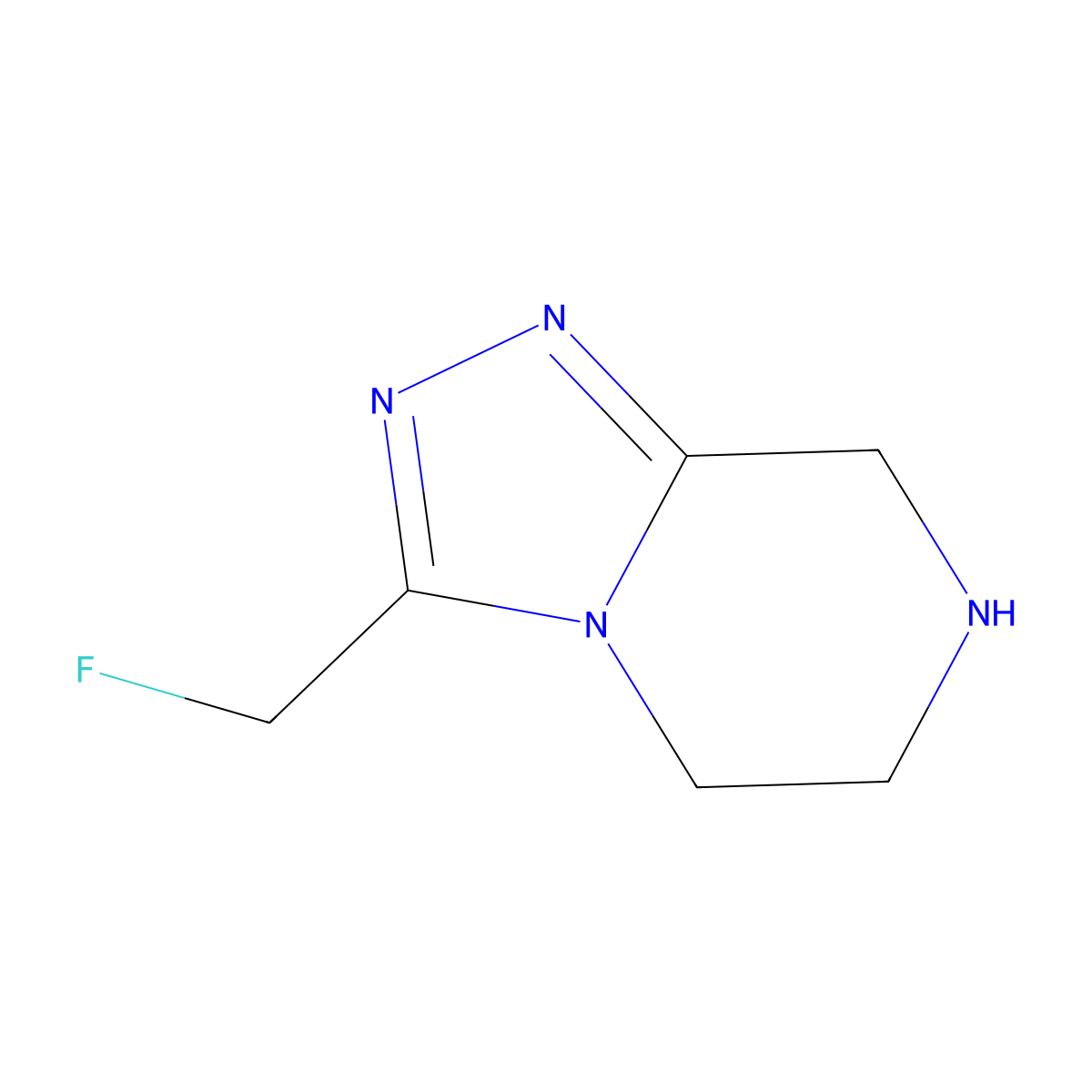 3-(Fluoromethyl)-5H,6H,7H,8H-[1,2,4]triazolo[4,3-a]pyrazine molecular structure, CAS 1263214-76-1