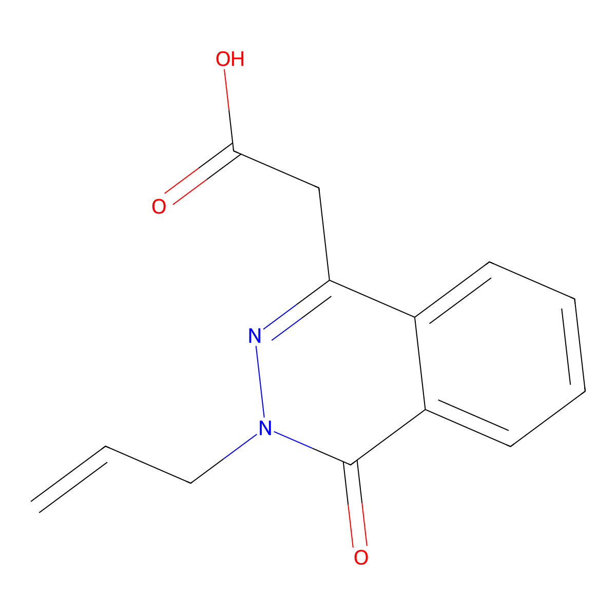 2-[4-Oxo-3-(prop-2-en-1-yl)-3,4-dihydrophthalazin-1-yl]acetic acid molecular structure, CAS 1263215-48-0