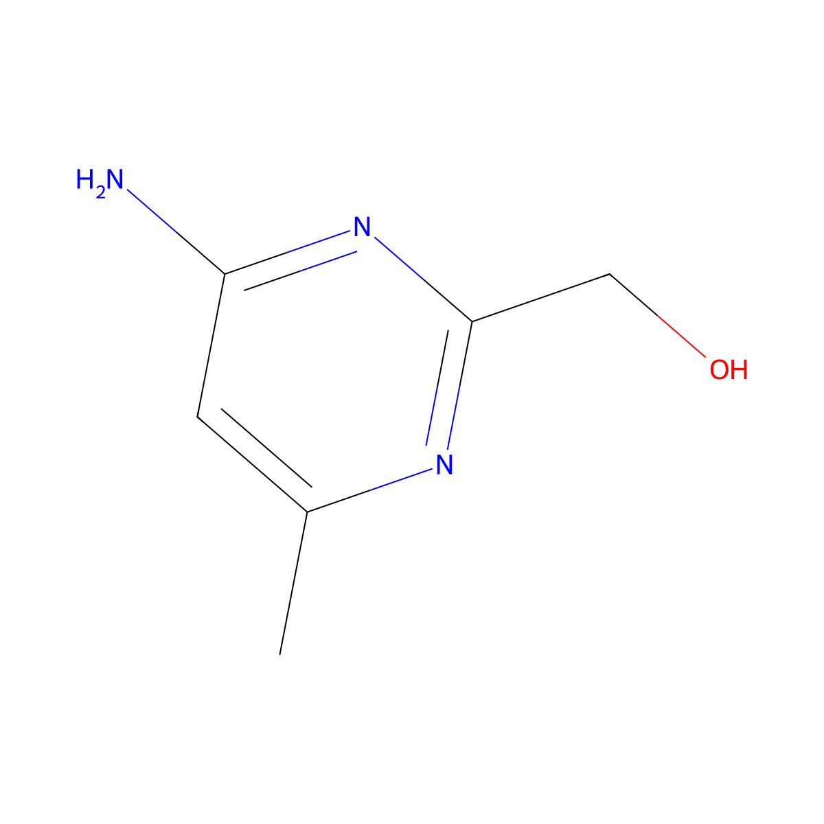 (4-Amino-6-methylpyrimidin-2-yl)methanol molecular structure, CAS 1263216-08-5