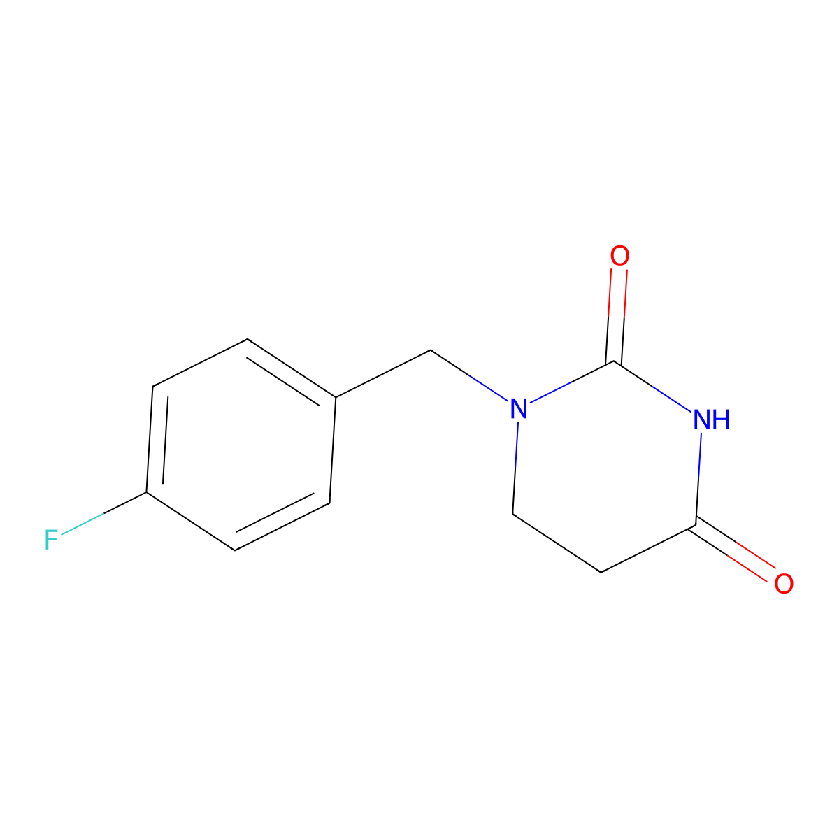 1-(4-Fluorobenzyl)dihydropyrimidine-2,4(1H,3H)-dione molecular structure, CAS 1263216-75-6