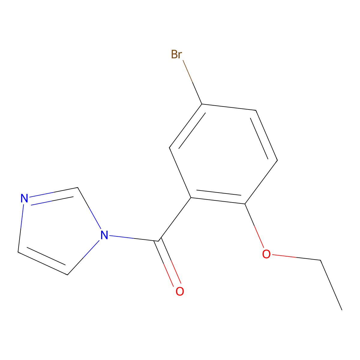 (5-Bromo-2-ethoxyphenyl)(1H-imidazol-1-yl)methanone molecular structure, CAS 1263216-78-9