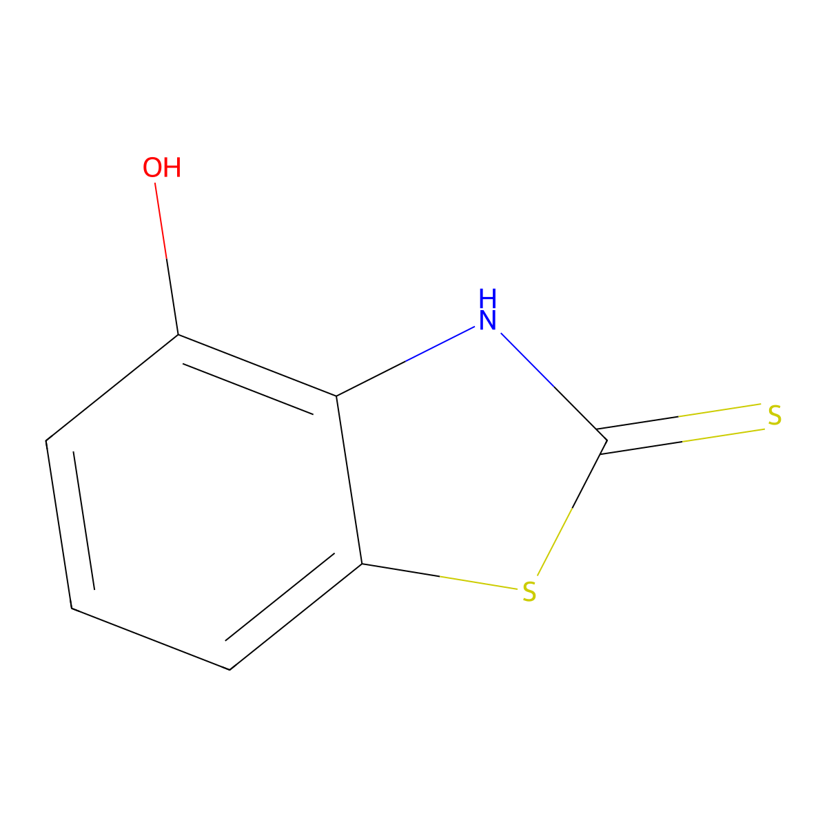 4-Hydroxybenzo[d]thiazole-2(3H)-thione molecular structure, CAS 126322-22-3