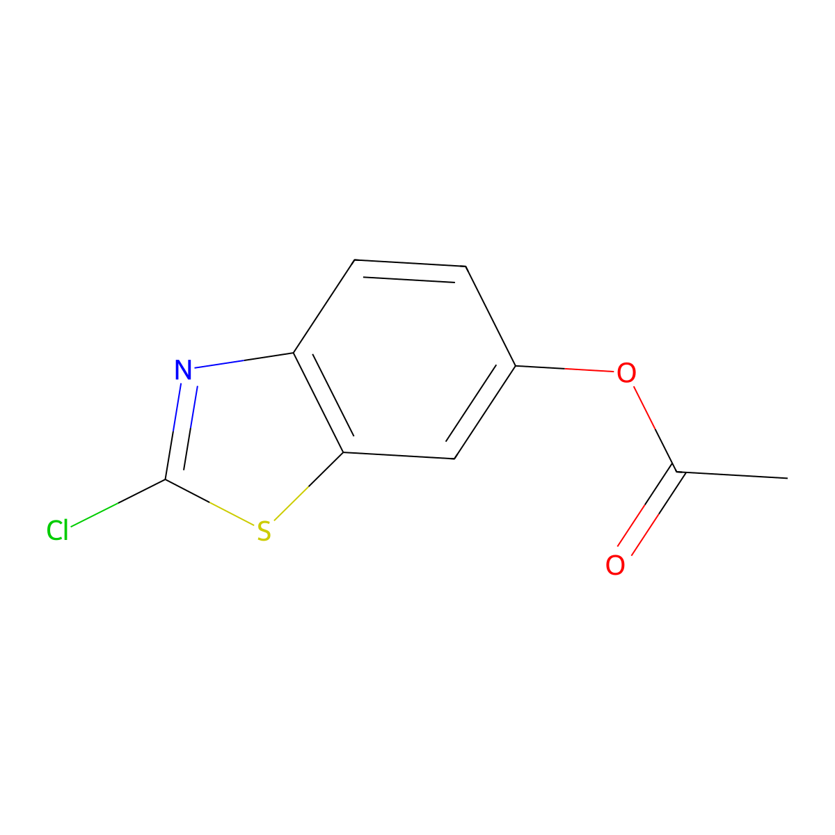 6-Benzothiazolol, 2-chloro-, acetate (ester) molecular structure, CAS 126322-23-4