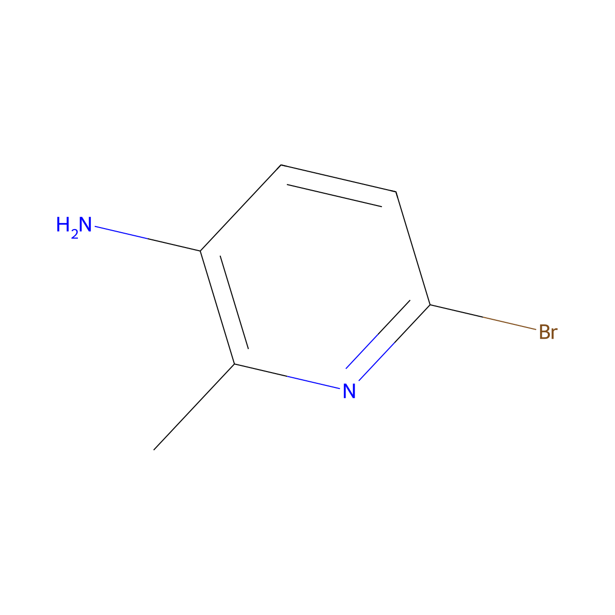 6-Bromo-2-methylpyridin-3-amine molecular structure, CAS 126325-47-1