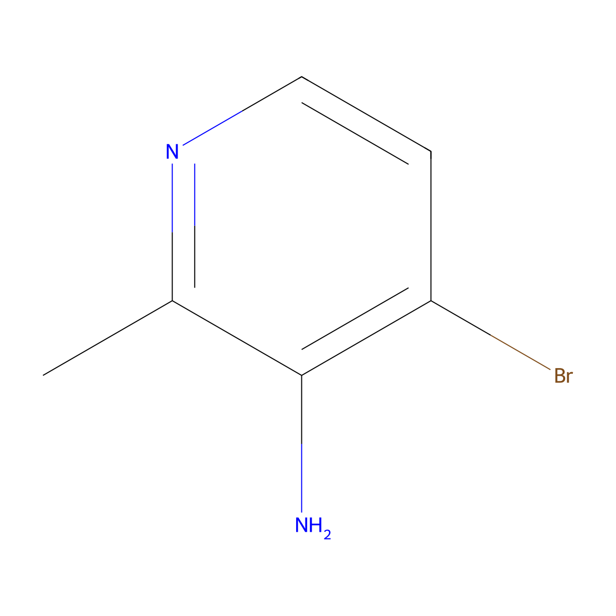 4-Bromo-2-methylpyridin-3-amine molecular structure, CAS 126325-48-2