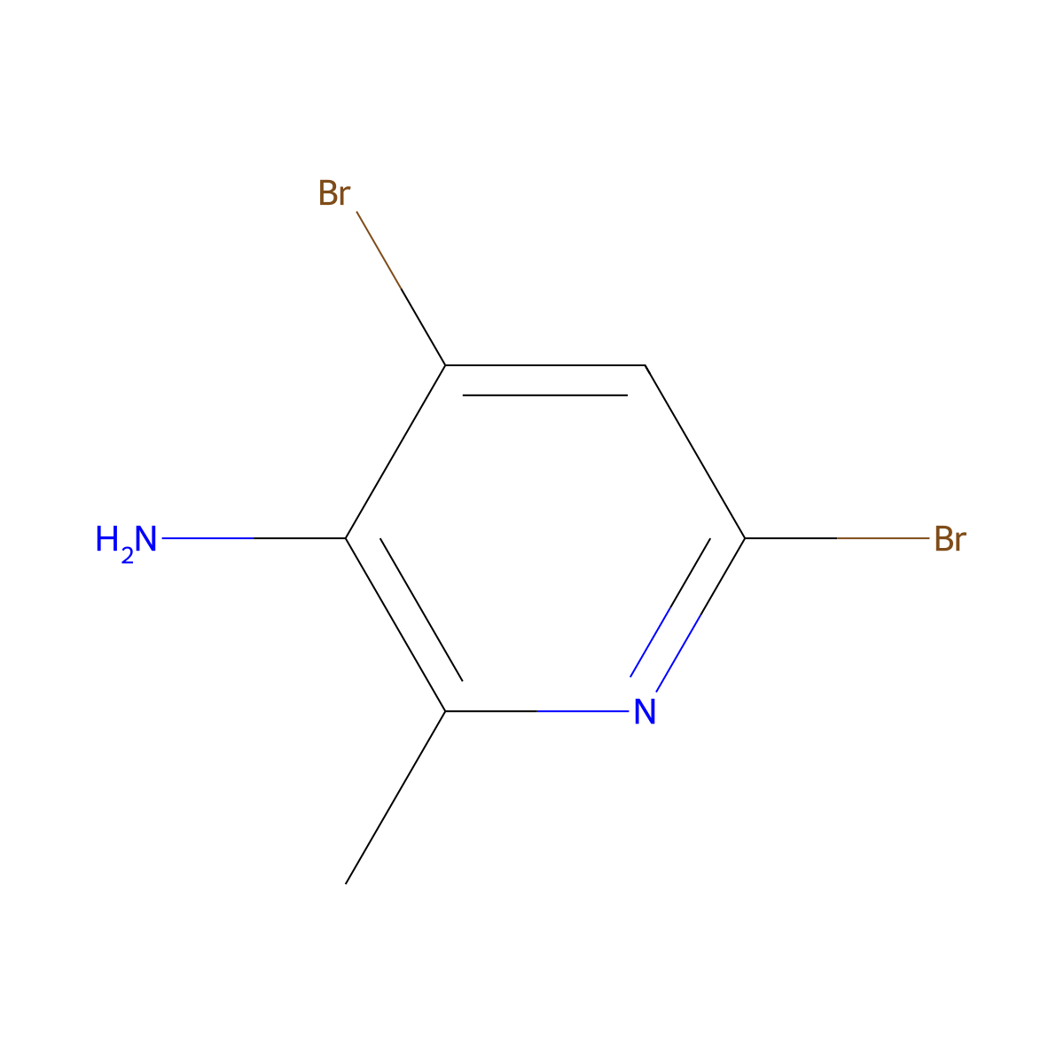 4,6-Dibromo-2-methylpyridin-3-amine molecular structure, CAS 126325-49-3