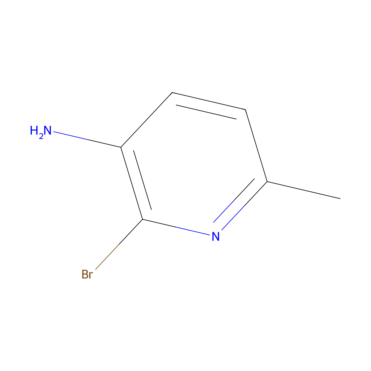 2-Bromo-6-methylpyridin-3-amine molecular structure, CAS 126325-53-9