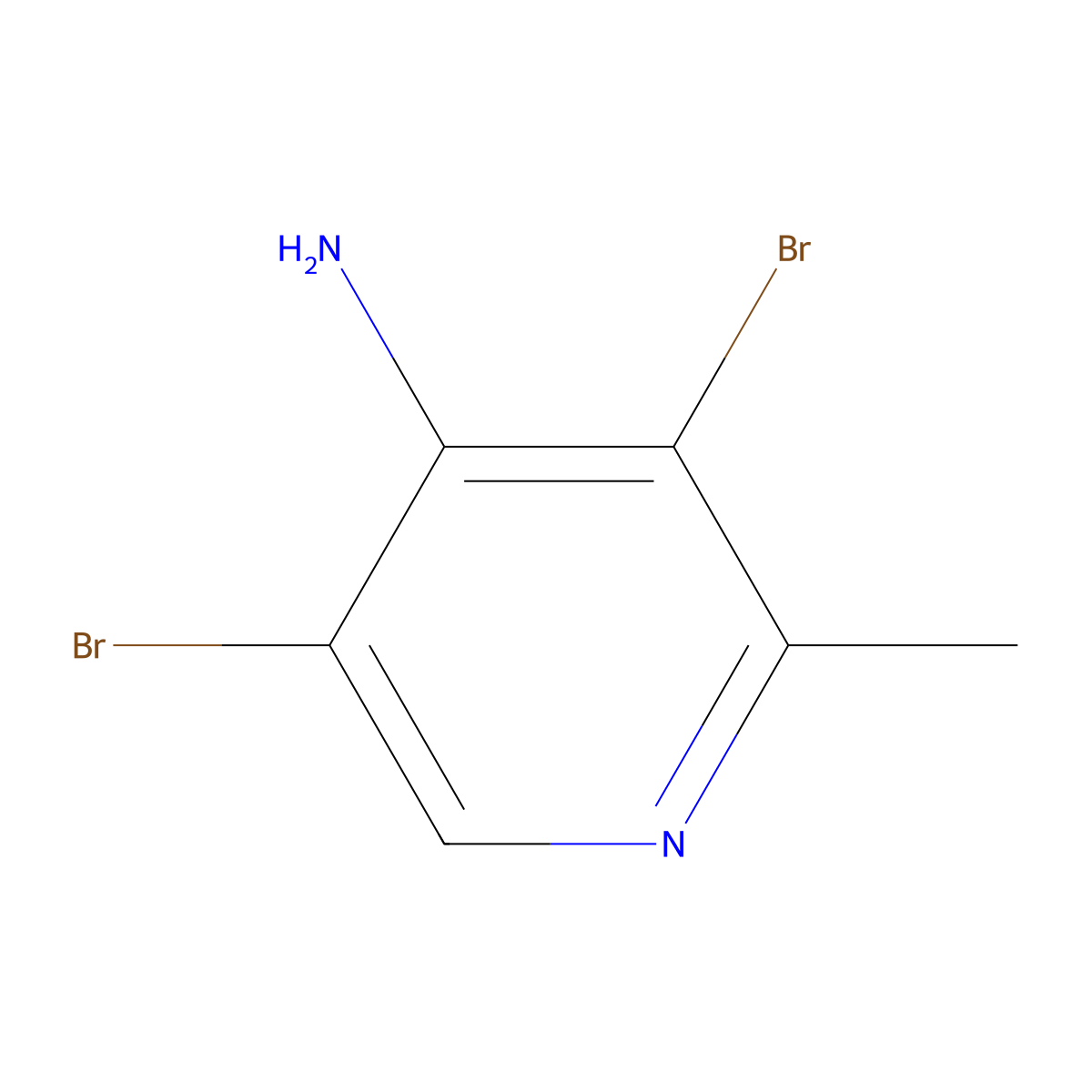 3,5-Dibromo-2-methylpyridin-4-amine molecular structure, CAS 126325-54-0