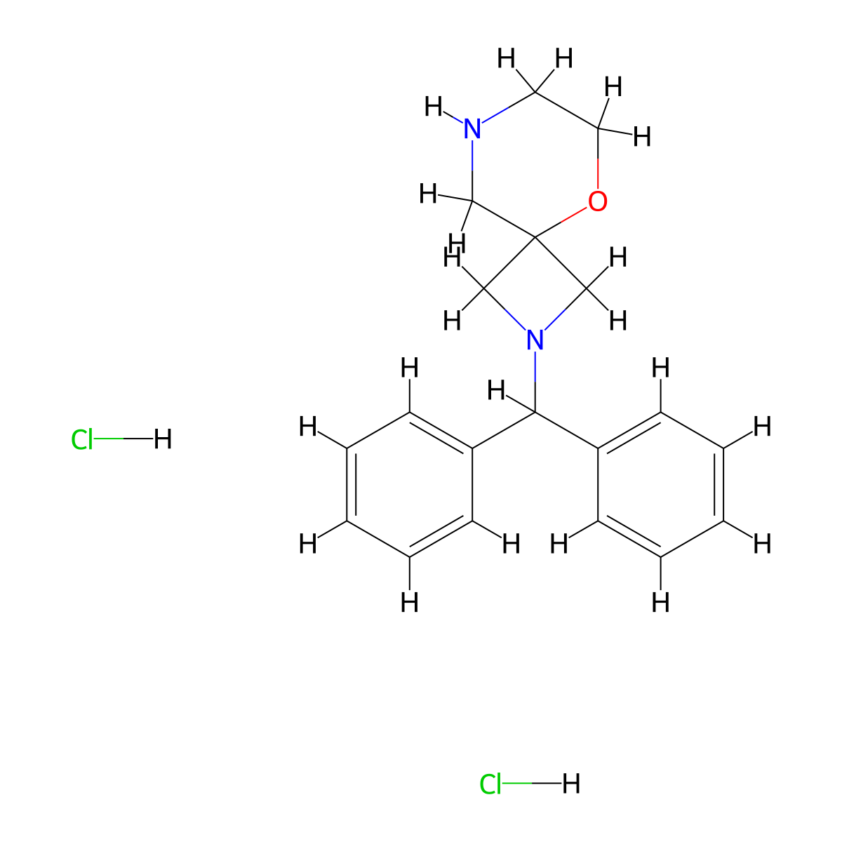 2-(Diphenylmethyl)-5-oxa-2,8-diazaspiro[3.5]nonane dihydrochloride molecular structure, CAS 1263268-97-8