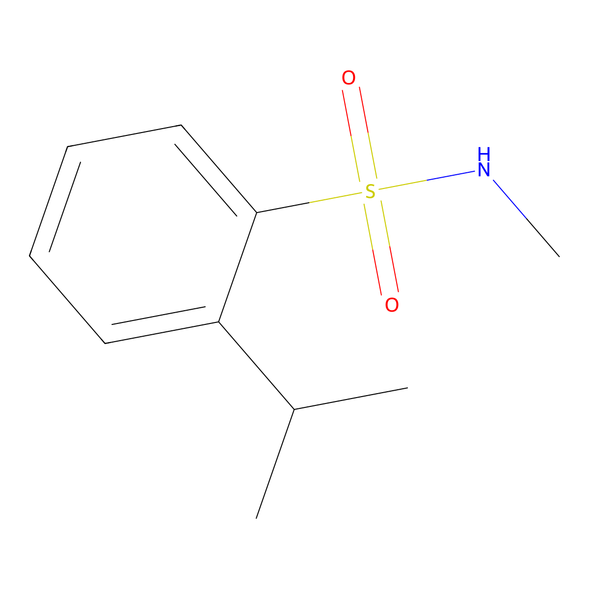 n-Methyl-2-(propan-2-yl)benzene-1-sulfonamide molecular structure, CAS 1263274-50-5
