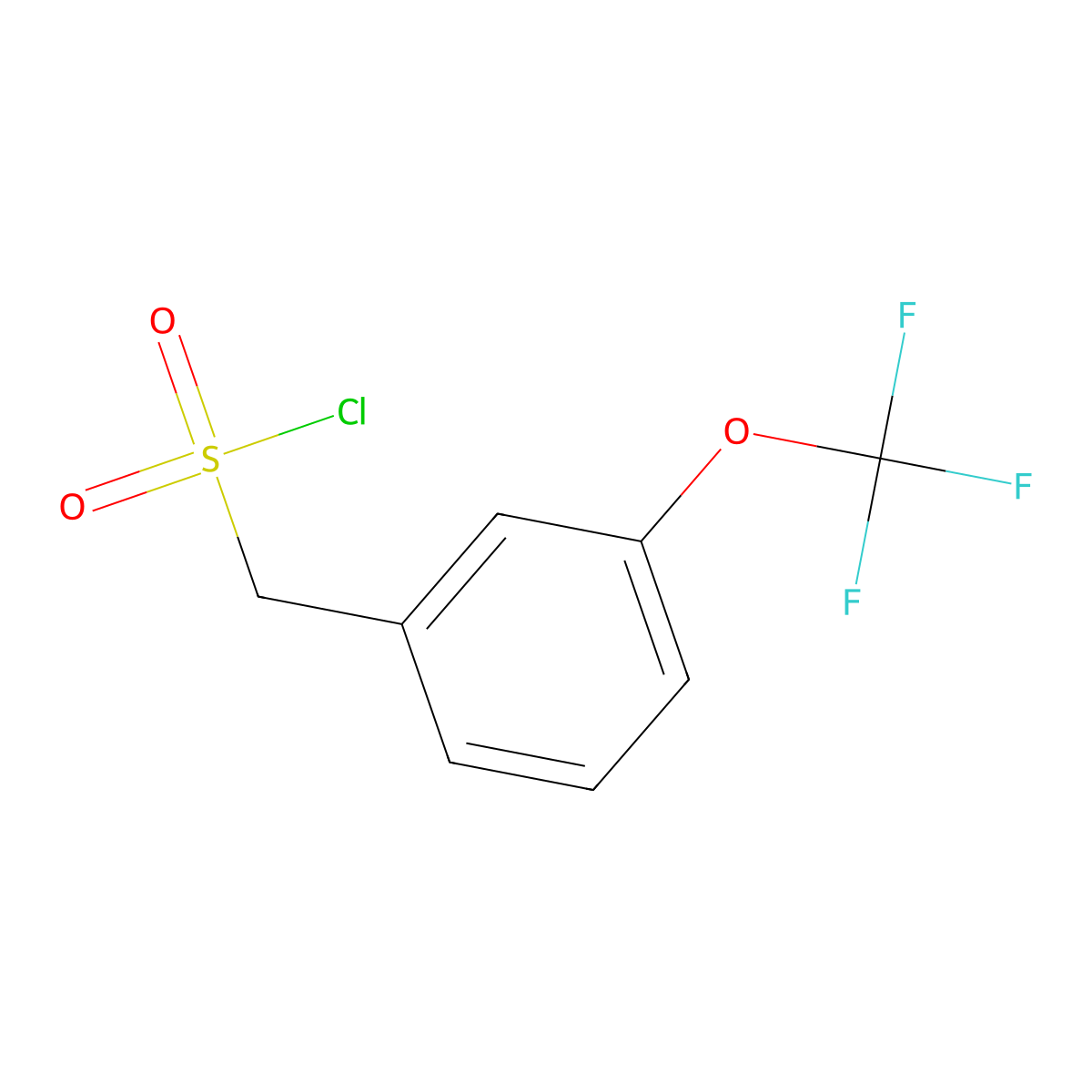 3-(Trifluoromethoxy)phenylmethanesulfonyl chloride molecular structure, CAS 1263274-68-5
