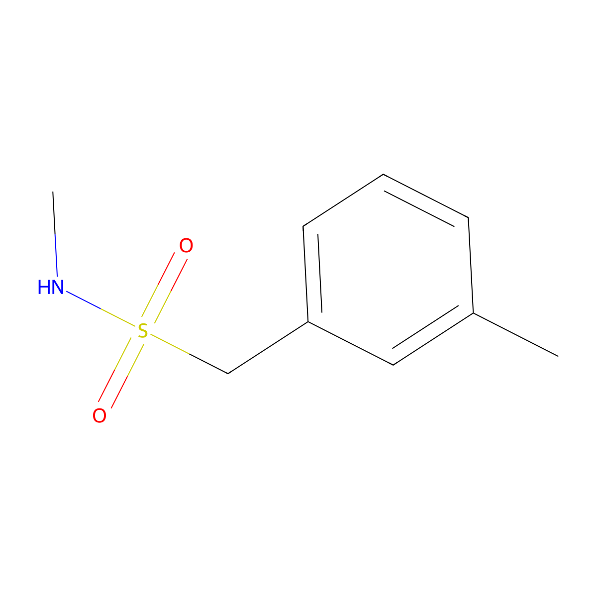 N-methyl-1-(3-methylphenyl)methanesulfonamide molecular structure, CAS 1263274-80-1