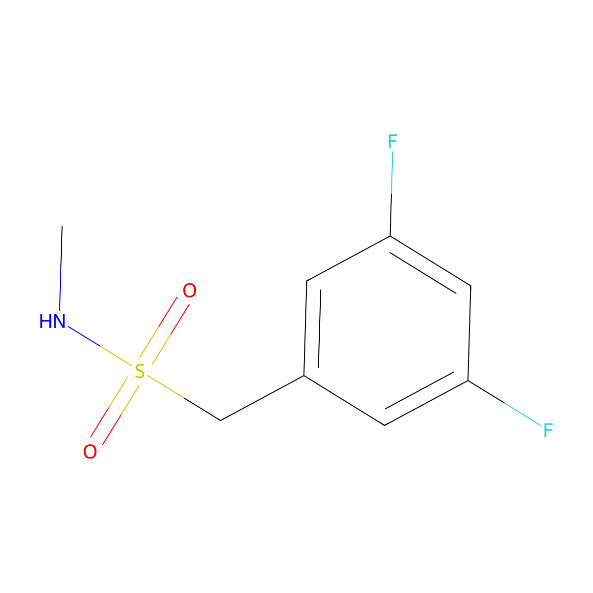 1-(3,5-Difluorophenyl)-N-methylmethanesulfonamide molecular structure, CAS 1263274-90-3