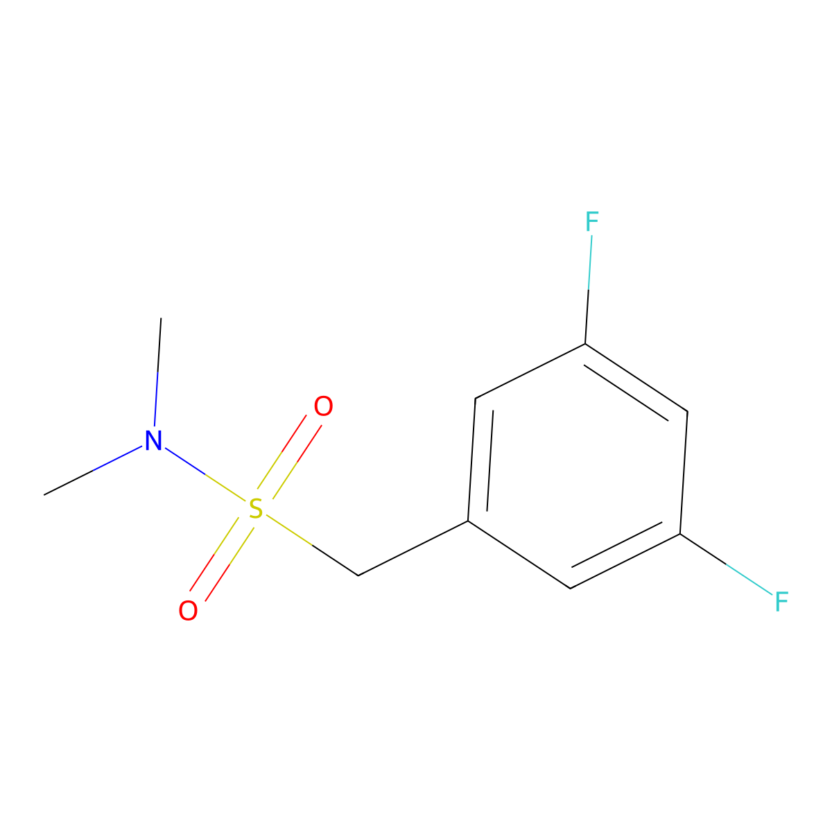 1-(3,5-Difluorophenyl)-N,N-dimethylmethanesulfonamide molecular structure, CAS 1263274-94-7