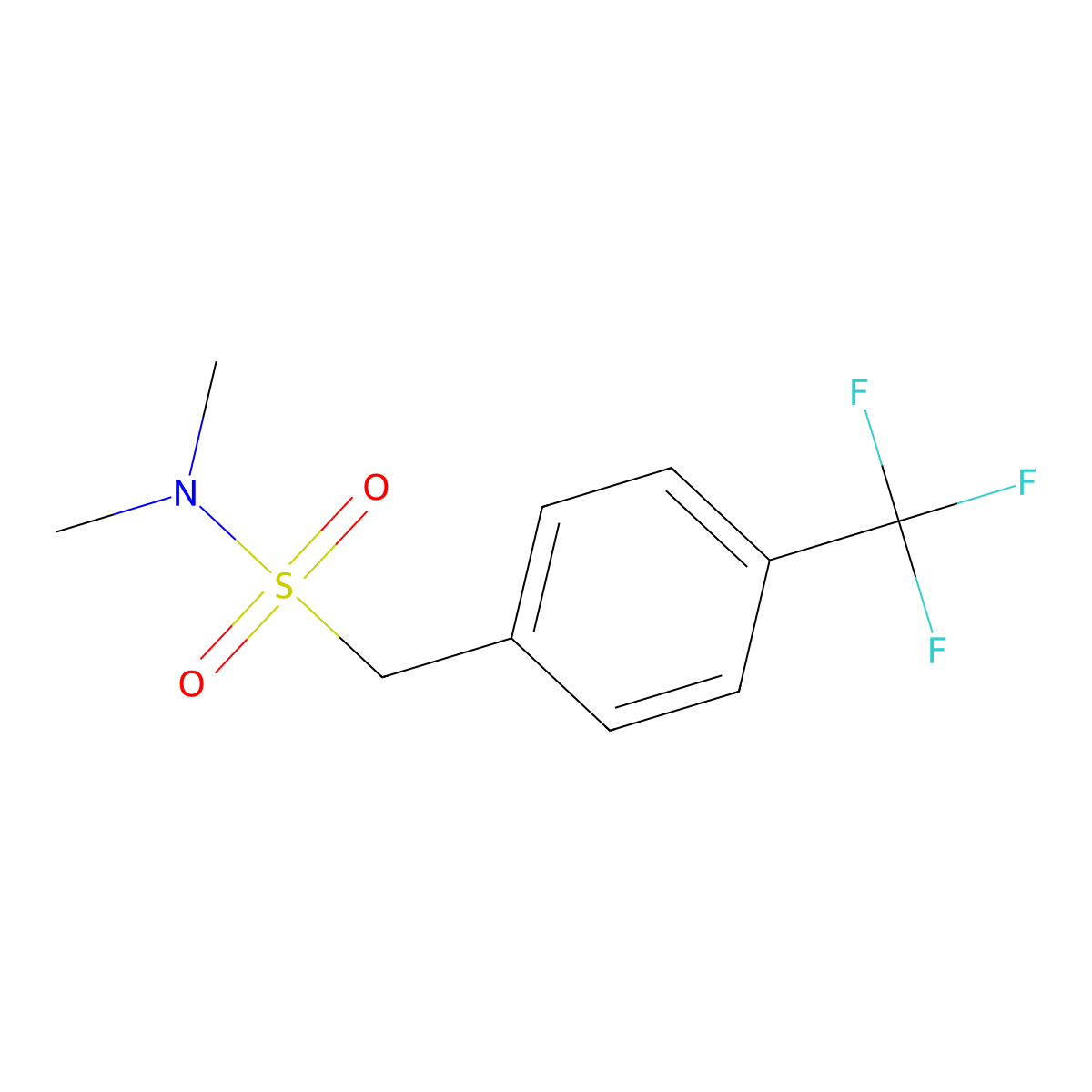 N,N-Dimethyl-1-[4-(trifluoromethyl)phenyl]methanesulfonamide molecular structure, CAS 1263275-16-6