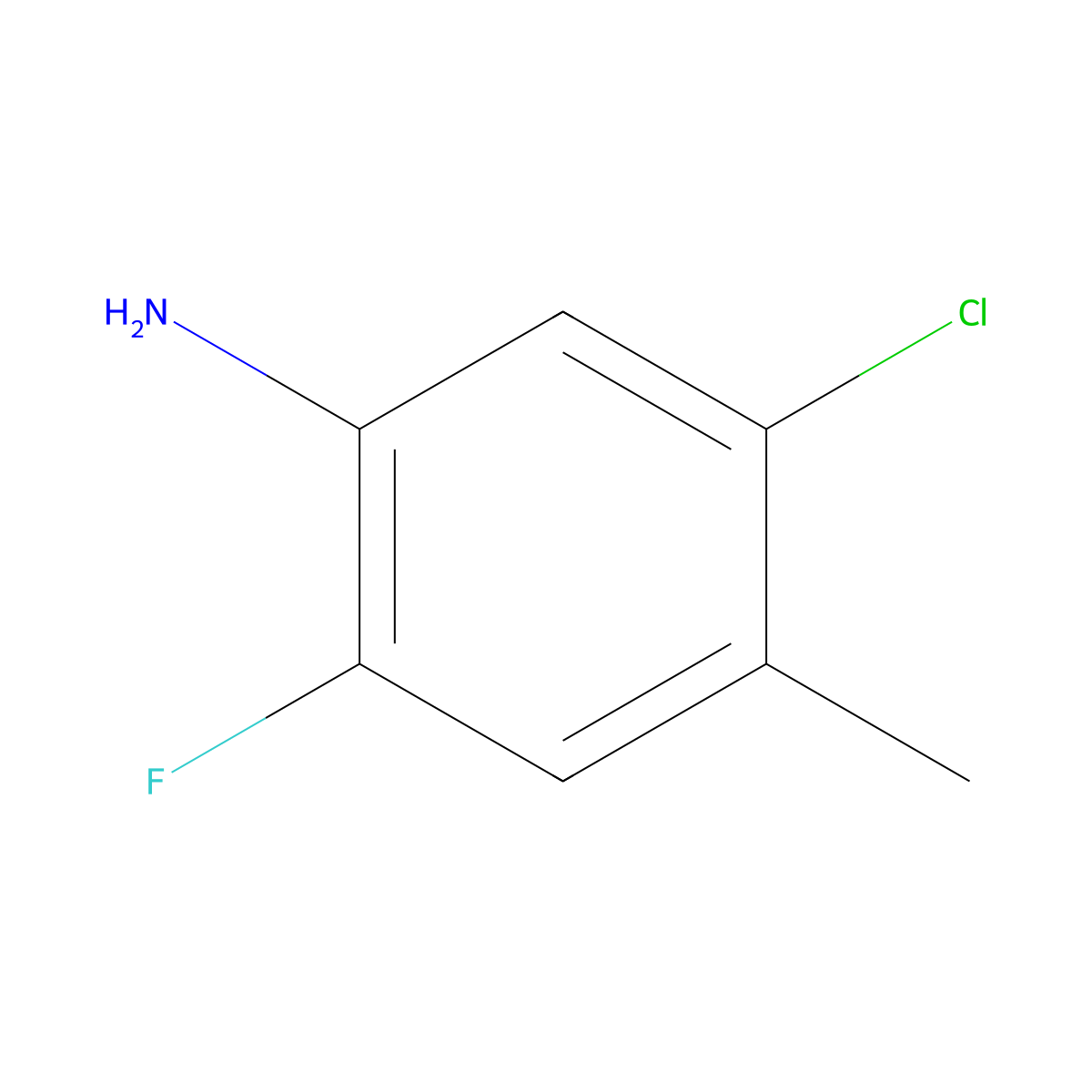 5-Chloro-2-fluoro-4-methylaniline molecular structure, CAS 1263275-21-3