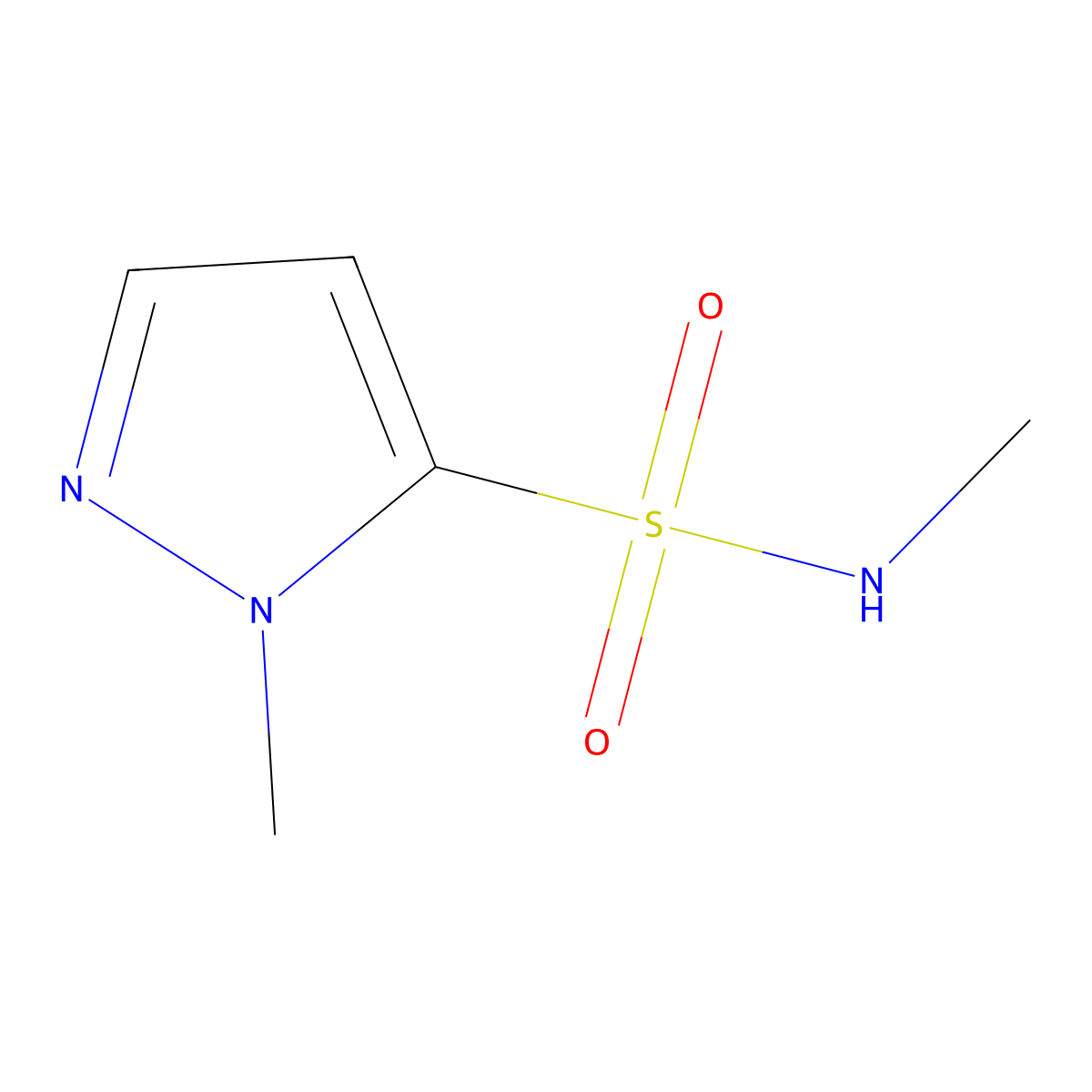 N,1-dimethyl-1H-pyrazole-5-sulfonamide molecular structure, CAS 1263275-29-1