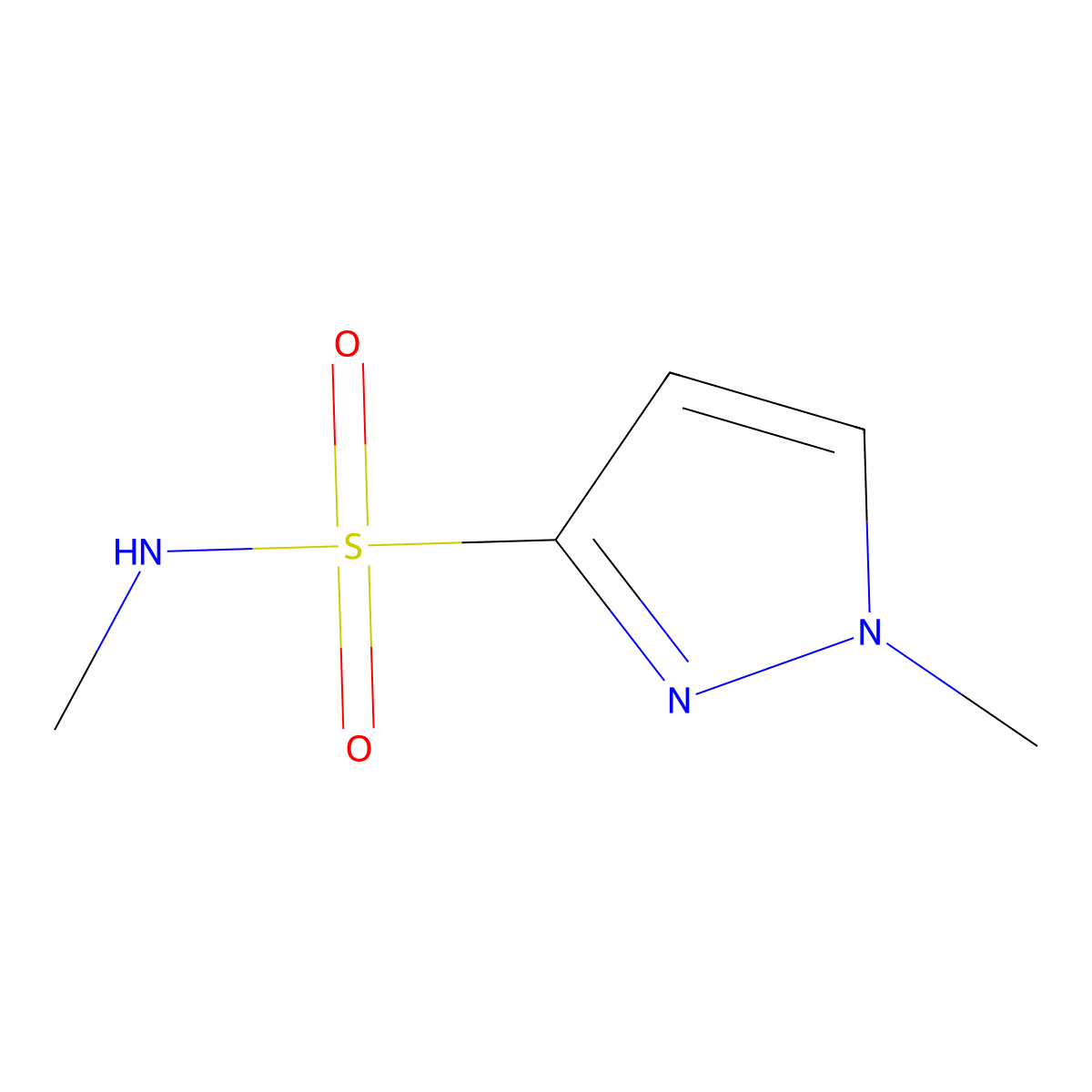 N,1-Dimethyl-1H-pyrazole-3-sulfonamide molecular structure, CAS 1263275-30-4