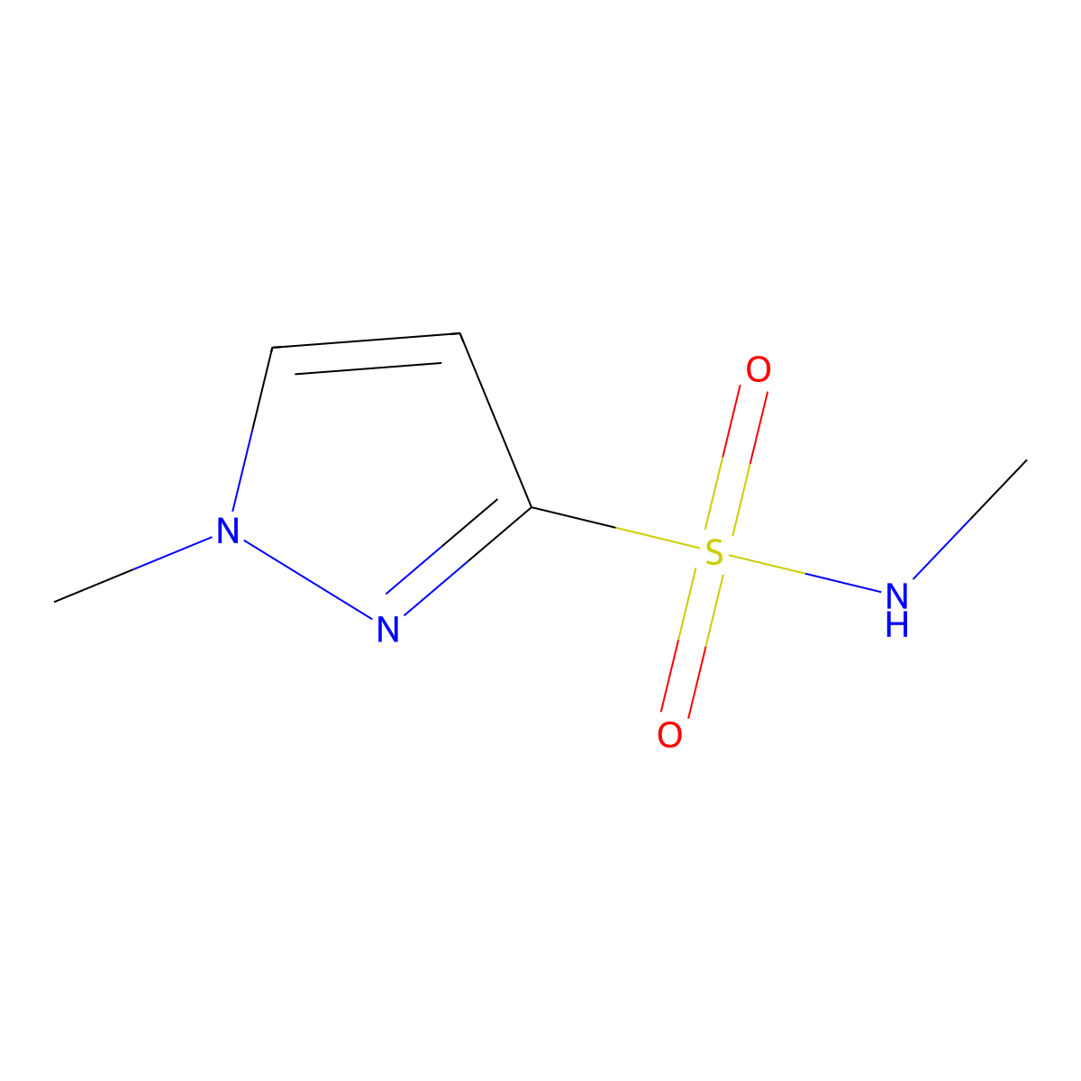 N,1-Dimethyl-1H-pyrazole-3-sulfonamide molecular structure, CAS 1263275-30-4