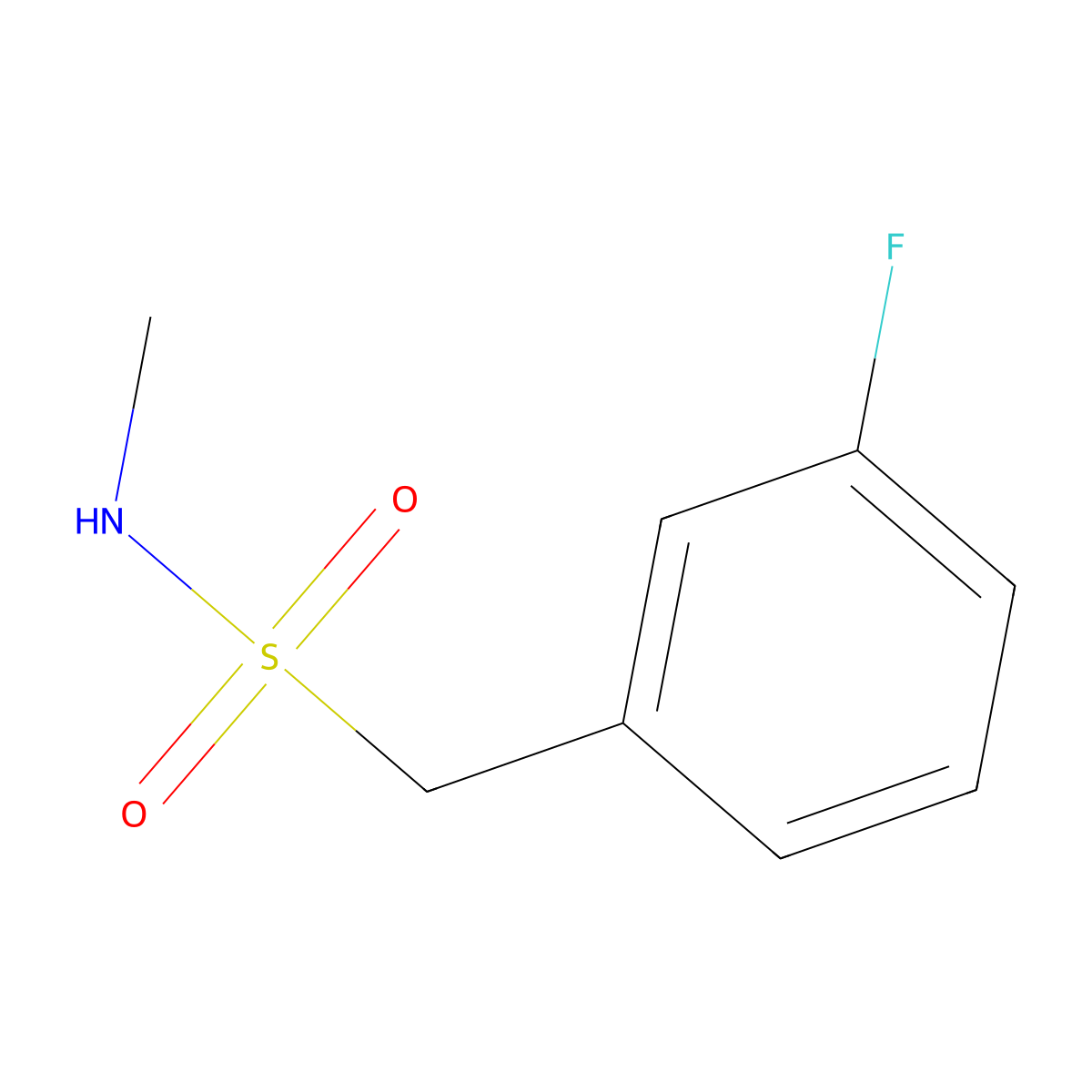 1-(3-fluorophenyl)-N-methylmethanesulfonamide molecular structure, CAS 1263275-31-5