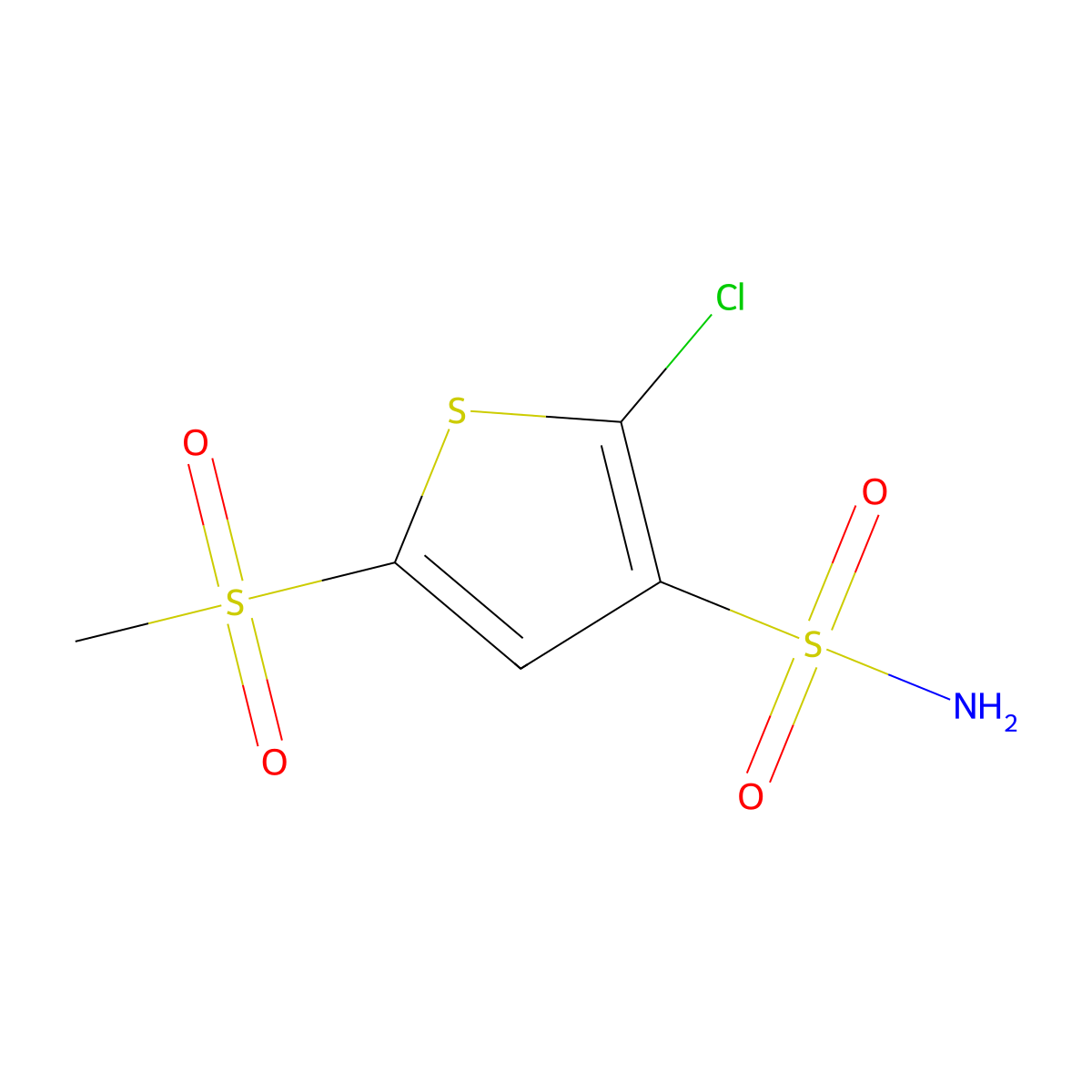 2-Chloro-5-methanesulfonylthiophene-3-sulfonamide molecular structure, CAS 1263275-83-7