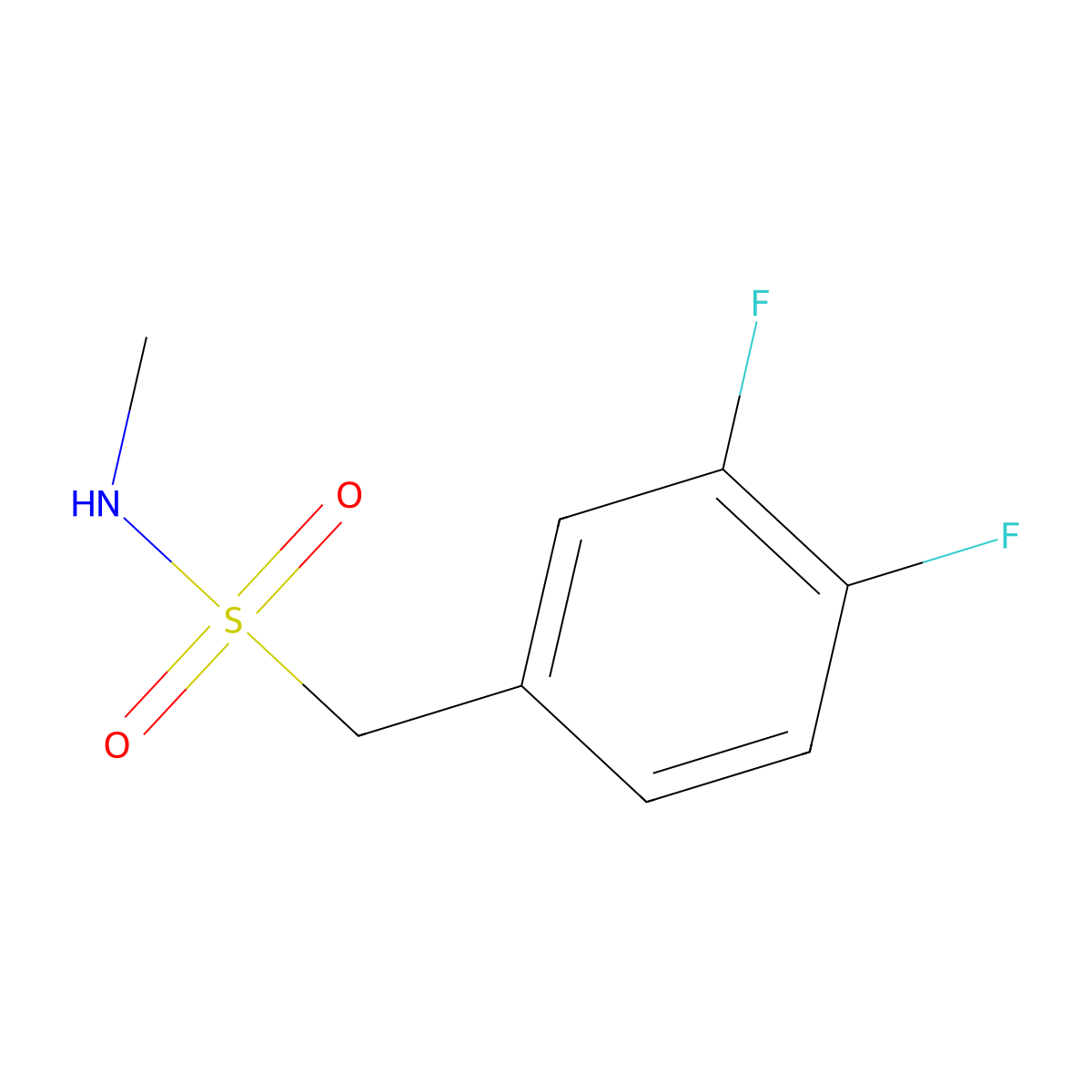 1-(3,4-Difluorophenyl)-N-methylmethanesulfonamide molecular structure, CAS 1263276-04-5